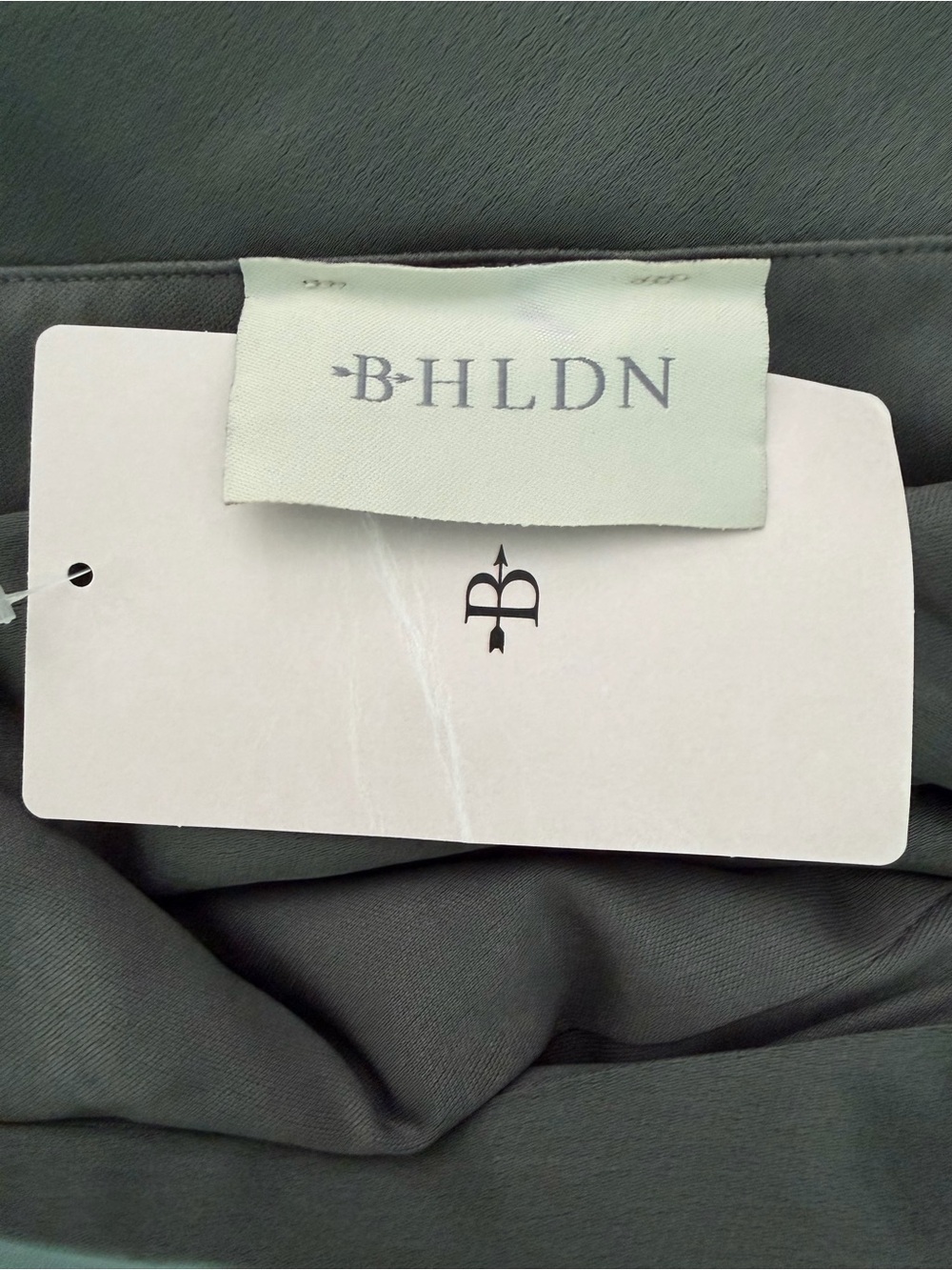 NWT Anthropologie BHLDN Freya Satin Charmeuse Maxi Dress Gray Green Gown 4 - Picture 11 of 16